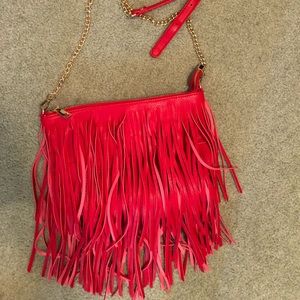 Red Fringe Bag